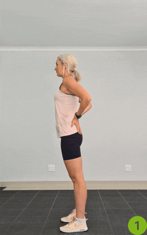 Standing Extension (Backward Bend Exercise)- safe exercises for herniated disc
