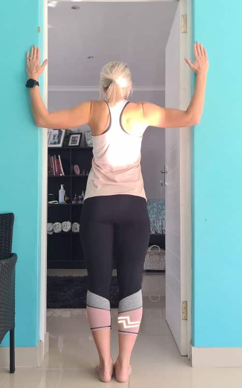 Doorway Chest Stretch-  shoulder impingement exercises