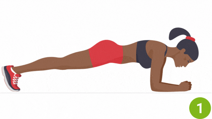 Forearm Plank With Reach - Overtraining Abs
