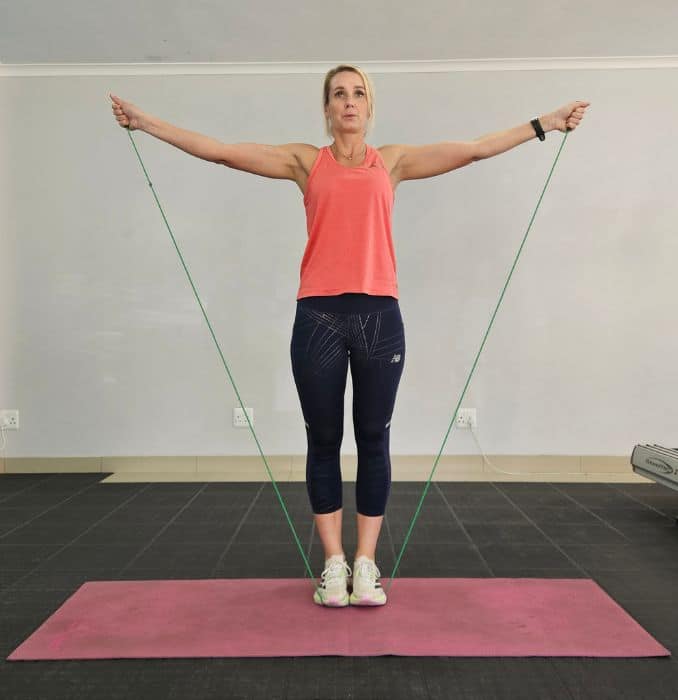 scaption with resistance bands - scaption exercise benefits