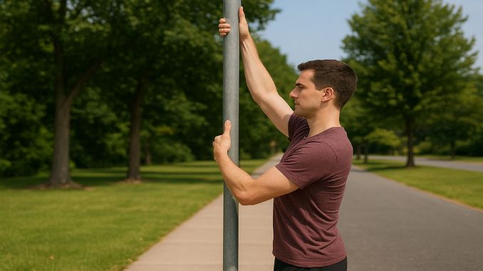 grip and pole setup - Human Flag