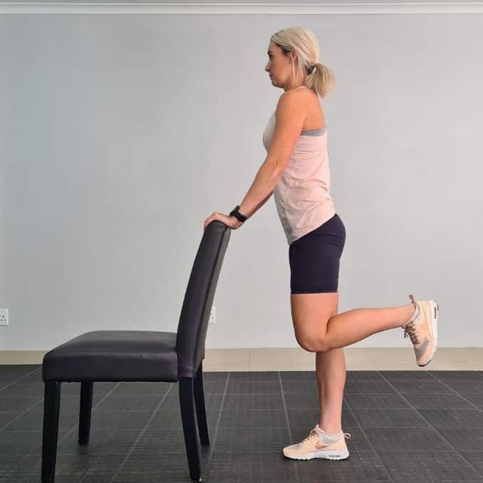 Standing Hamstring Stretch - warm up knees