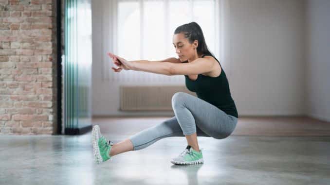 Single-Leg Squats- bodyweight exercises for injury recovery