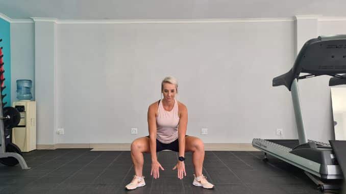 Sumo Squats- bodyweight exercises for injury recovery