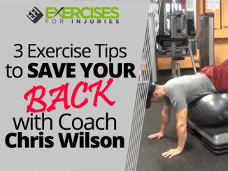 3 Exercise Tips to SAVE YOUR BACK with Coach Chris Wilson