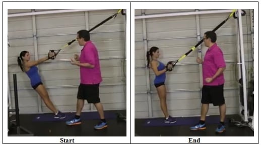 Suspension Training Rowing Exercise (correct position)
