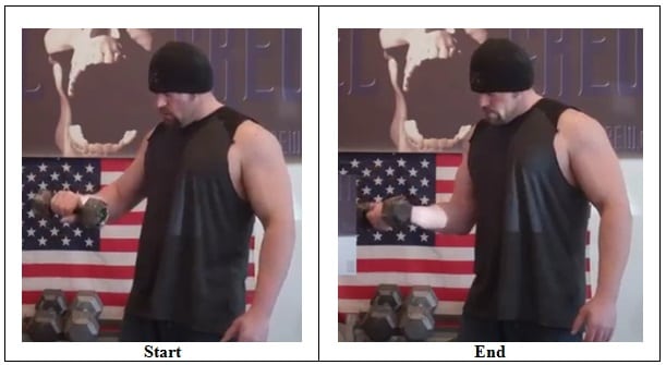 Offset Dumbbell Rotation (Front View)