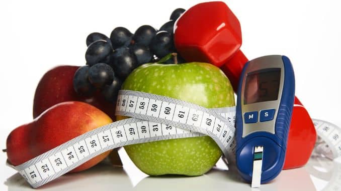 healthy-organic-food-dumbbells