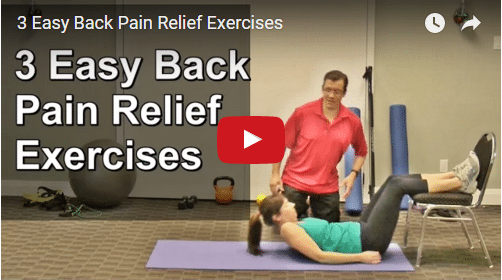 YT vid - 3 Easy Back Pain Relief Exercises - Exercises For Injuries