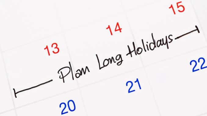 Plan Long Holidays