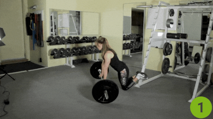 Ab Roll Out- barbell complex workout
