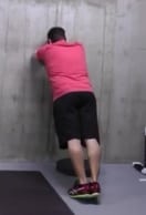 Wall Plank in Forearm Position with increase in incline angle