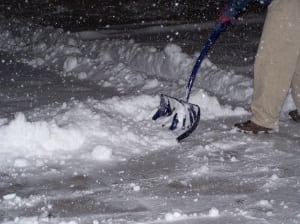 risks to shoveling snow