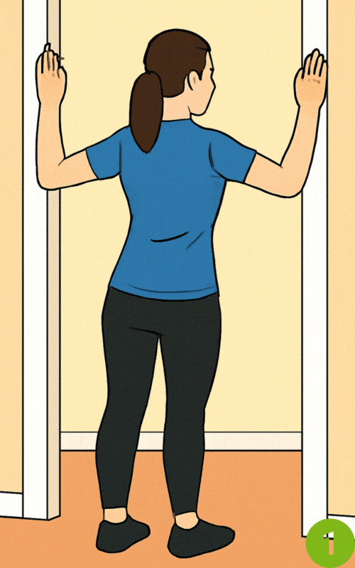 90-90 Doorway Stretch with a Twist

