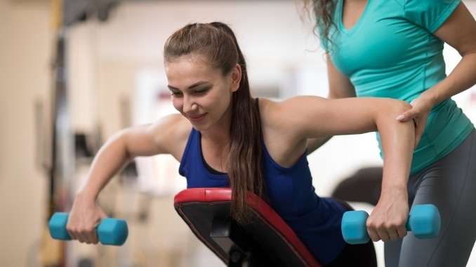 female dumbbell workout