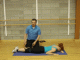 Prone Hip Extension with Resistive Band variation 1