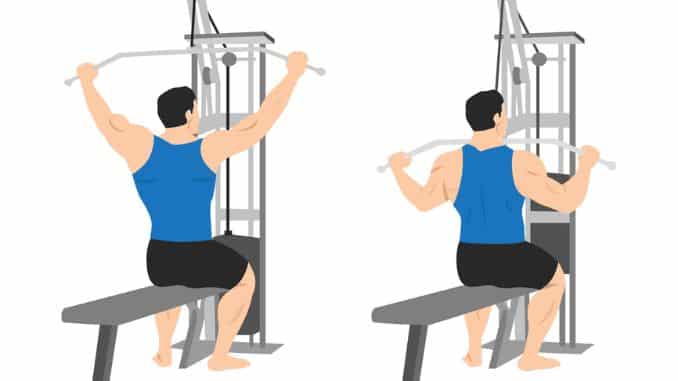 Behind the neck lat pulldown