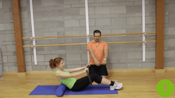Arms Over Head on the Foam Roller- floor slides exercise