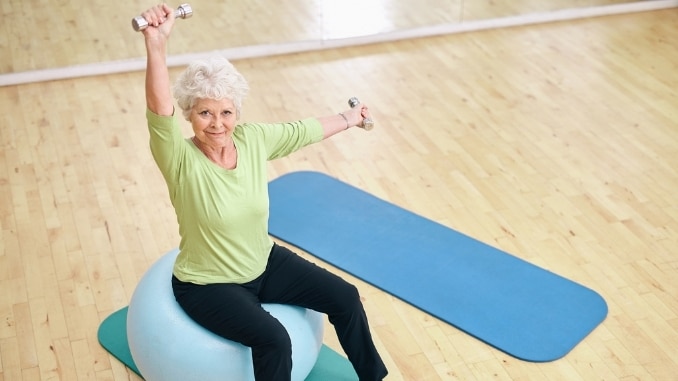 senior woman exercising 