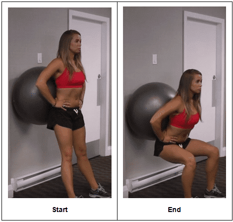 Traditional Stability Ball Wall Squat