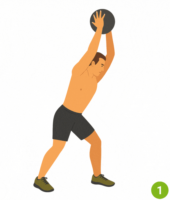 Cross Body Slam - medicine ball circuit