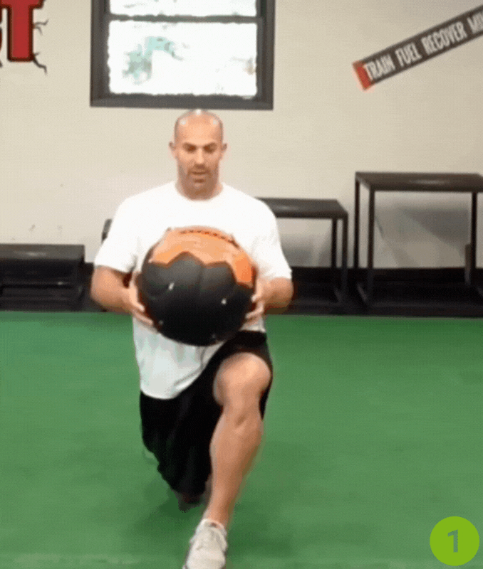 Medicine Ball Chop- exercises for mid section