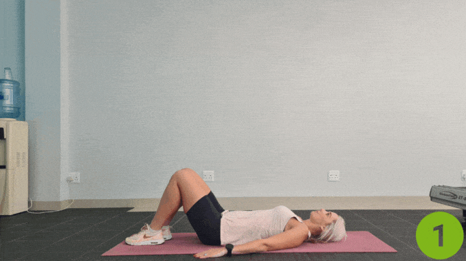 Pelvic Tilt (Supine)- exercises for mid section