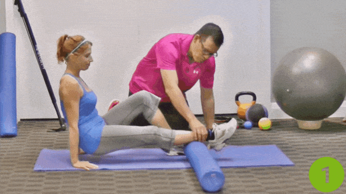 Foam Rolling Out the Calf
