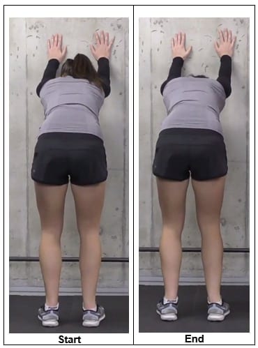 Forward Fold Against the Wall- Back Pain Exercises For Pregnancy