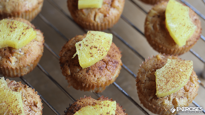 Sugar-free Pineapple and Apple Cupcakes