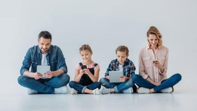 family reading - how technology affects health