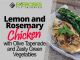 Lemon-and-Rosemary-Chicken-with-Olive-Tapenade-and-Zesty-Green Vegetables