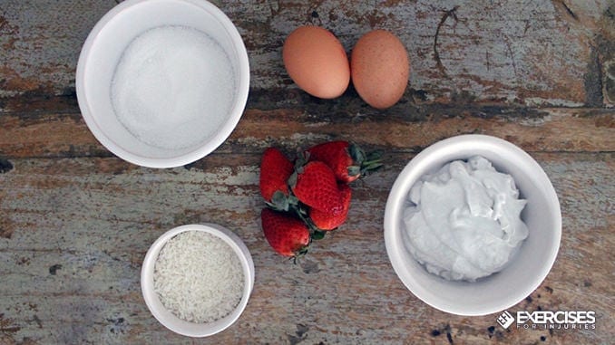 Coconut Meringue Kisses With Strawberries and Cream-Healthy Valentine's Day dessert recipe