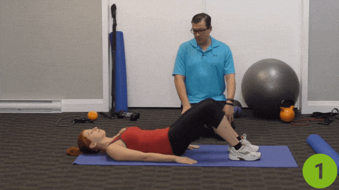 Glute Bridge - best knee strengthening exercises