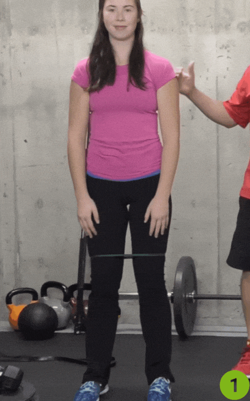 Monster Walks with Band - best knee strengthening exercises