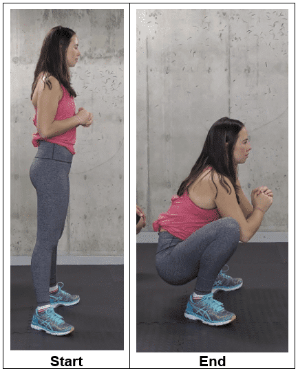 Low Squat Hold - hip opening stretches for beginners