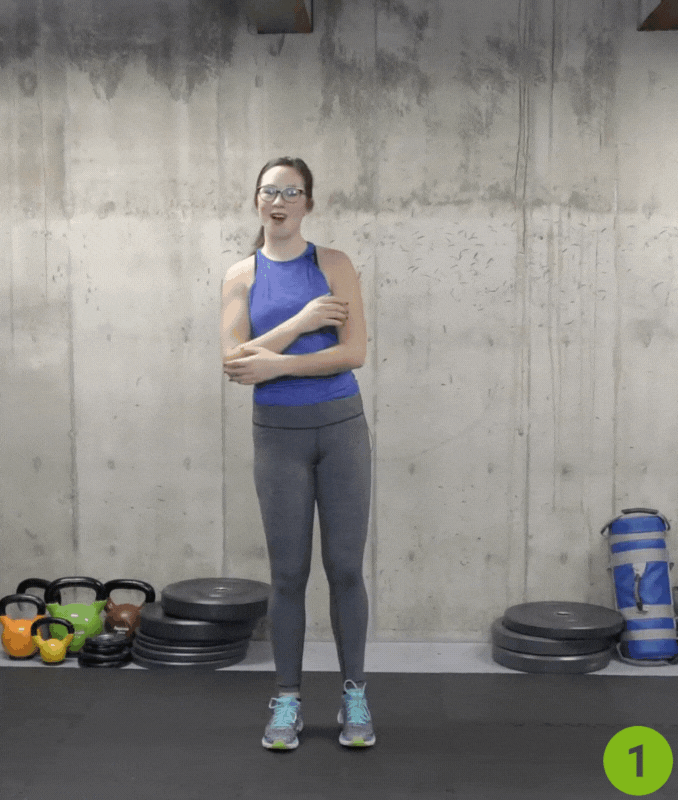 Standing Side Lunge- stretches after skiing