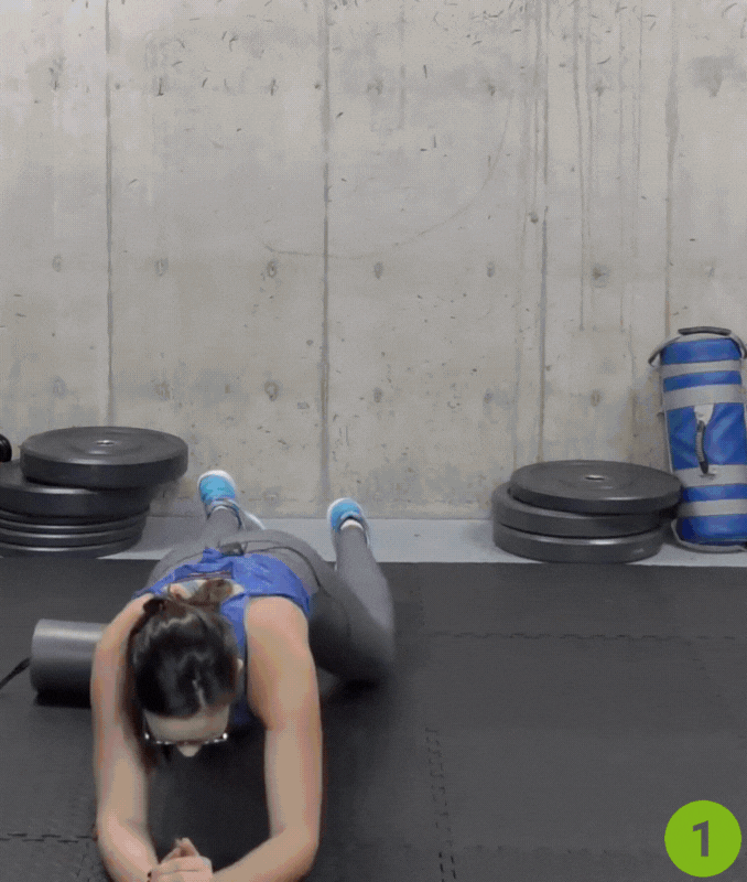 Foam Rolling the Quads- stretches after skiing