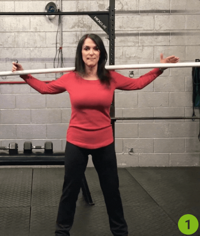  Upper Body Twist- barbell warm up