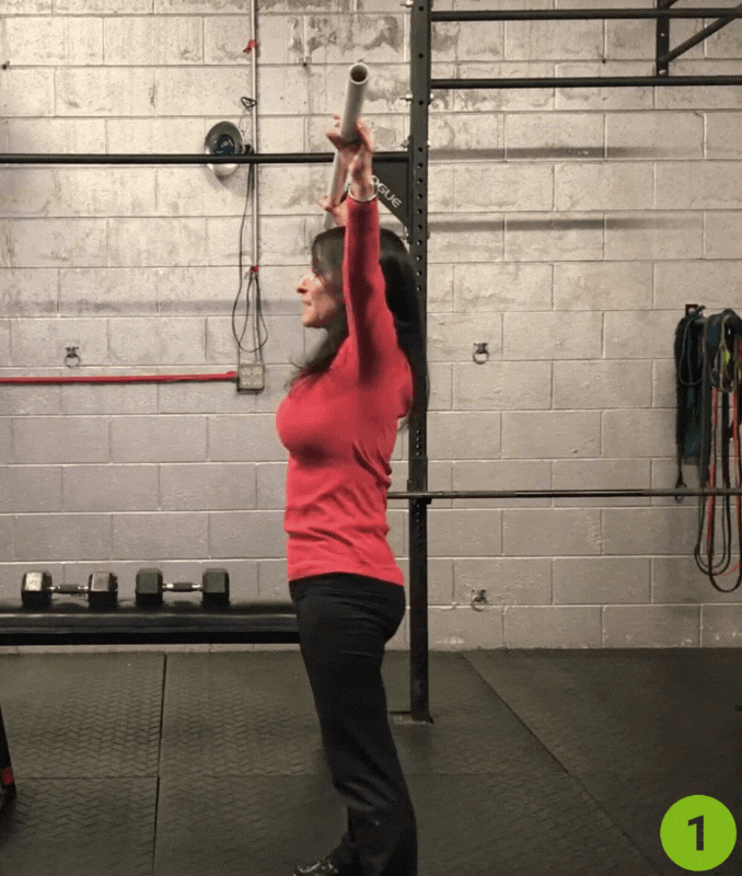 Overhead Press to Squat