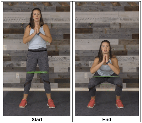 Squats With the Band - Mini Resistance Band Exercises for Hip Strength