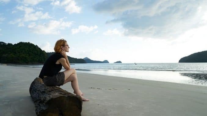 loneliness-woman-beach
