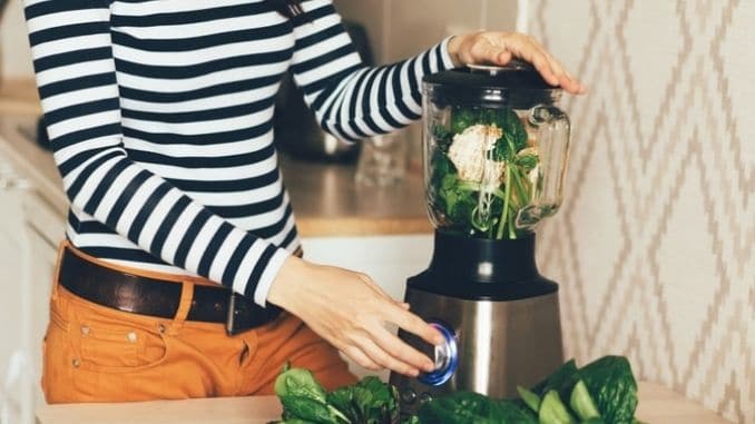 vegetables-and-leaves-in-a-blender - Best Christmas Gifts for Your Wife