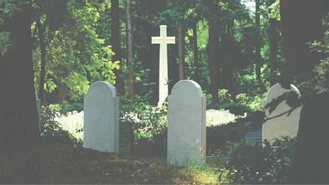 white tombstone