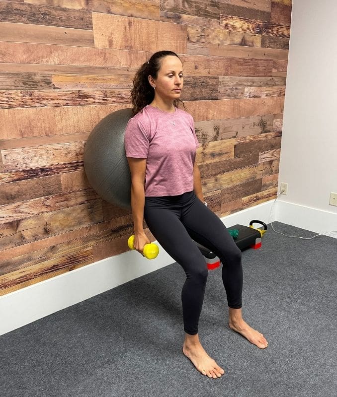 Stability Ball Wall Squats 2