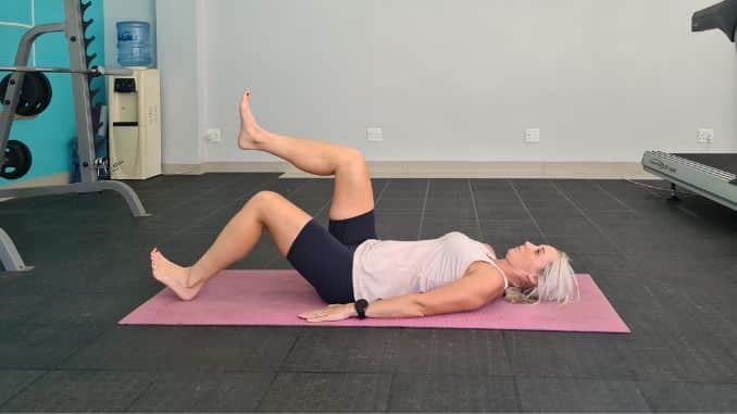 Lying Leg lifts Variation 2 Lateral view End- Killer Core Workout