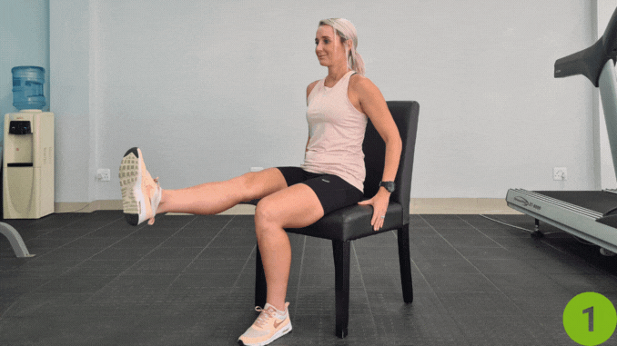 Knee extensions - Orthostatic Tremor Exercise