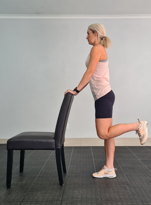 Standing Knee Flexion - Orthostatic Tremor Exercise
