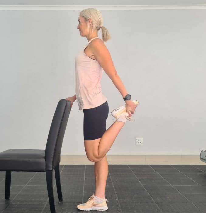 Standing Quad Stretch-Sports Hernia Exercises