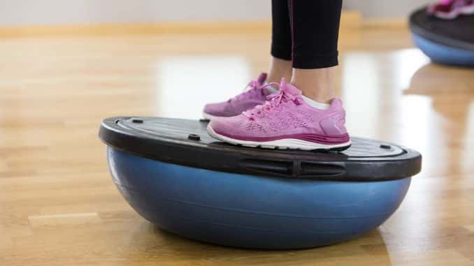 bosu ball balance - how to improve balance with eyes closed